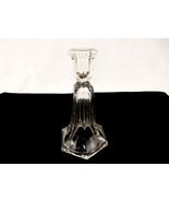 Heavy Glass Candle Holder, 6-panel Hexagon Trumpet Base,  Holds Up To 1&quot;... - $19.55