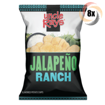 8x Bags Uncle Ray's Jalapeno Ranch Flavored Potato Chips | 3oz | Fast Shipping - £21.56 GBP