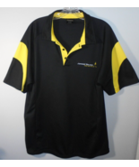 Johnnie Walker Keep Walking Polo Shirt Mens Large L Black Yellow Scotch ... - £19.63 GBP