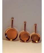 1/12 scale 3pc. Miniature Copper Skillet Set - $5.05 CAD