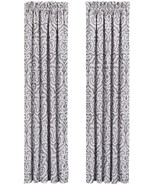 New J. Queen New York Babylon 2 Lined Pole Top Drapery Panels Silver - $161.76 CAD