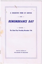 Remembrance Day Service For School Day Ministry Of Education Ontraio - $3.42