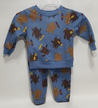 Garanimals Toddler Boy 2 Piece Fleece Top &amp; Jogger Pant Set,Multicolor Size 6-9M - £15.07 GBP