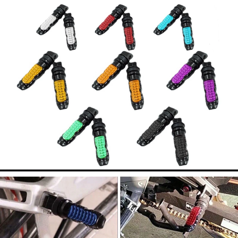Motorcycle Rear Passenger Foot Pegs Pedals Footrest Scooter Foot-Peg Mot... - $20.86