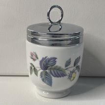 Vintage Royal Worcester England Porcelain Egg Coddler Floral Pattern - $11.79