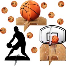 24 Pieces Basketball Centerpieces Basketball Table Decorating Slam Party Supplie - £13.36 GBP