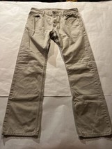 Levis 514 Pants Casual Straight Leg Brown Khaki Cotton Size 36x34 Y2k EUC - $24.75