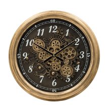 DandD Home 21 Moving Gears Wall Clock, Vintage Industrial Style Clock, Large El - $146.89