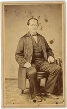 CIRCA 1880&#39;S CDV  Distinguished Older Man Sitting John Closs Cincinnati OH - £7.42 GBP