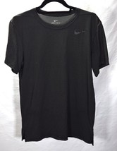 Nike Dri-Fit Mens Activewear SS Top Black White S - $19.80