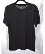 Nike Dri-Fit Mens Activewear SS Top Black White S - $27.08 CAD