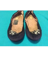 SIMPLY VERA VERA WANG WOMENS FLATS - NAVY with RHINESTONES - Size 8.5 M US  - $40.19 CAD