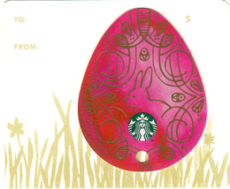 Starbucks 2016 Red Easter Egg Collectible Gift Card New No Value - £2.35 GBP