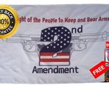 3x5 2nd Second Amendment The Right to Bear Arms Flag 3x5 White Banner PR... - £3.81 GBP