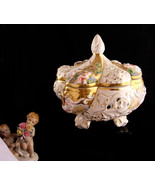 LARGE Antique Capodimonte centerpiece bowl - Porcelain Bernini Victorian... - $295.00