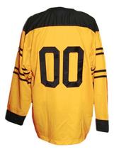 Any Name Number Pittsburgh Pirates Retro Hockey Jersey Yellow Any Size image 2