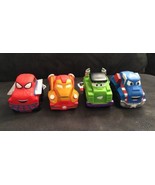 *Marvel Lil&#39; Chuck &amp; Friends 4 Vehicles  Spiderman Hulk Captain America ... - £23.58 GBP