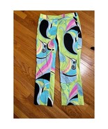 Vintage Willi Smith Y2K Abstract Print Pants Colorful Retro Style Casual... - $27.86 CAD
