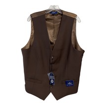 New Gioberti Men&#39;s Dress Vest – Light Brown, Size L, 70/30 Poly Rayon, A... - $25.50