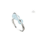 Aquamarine Engagement Ring / Alternative engagement ring / White gold + ... - £286.36 GBP