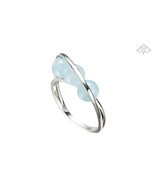Aquamarine Engagement Ring / Alternative engagement ring / White gold + ... - $506.40 CAD