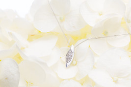 Dainty Charm Necklace / Petite diamond pendant / White gold charm, Diamond charm - £328.93 GBP