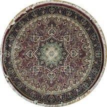 NEW 6&#39; x 6&#39; Handmade Kashmir Silk Round Area Rug - £393.45 GBP