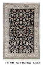 Genuine HAND KNOTTED 4&#39; x 6&#39; Lovely Nain Traditional Area Rug - £363.87 GBP