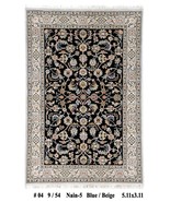 Genuine HAND KNOTTED 4&#39; x 6&#39; Lovely Nain Traditional Area Rug - £372.31 GBP
