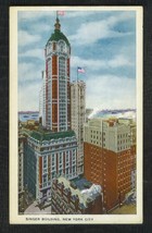 The  Singer  Building   New  York  City   Post  Card     Ex   !! - £15.65 GBP