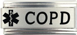 COPD Medical Alert Italian Charm Bracelet Jewelry Link - £6.31 GBP