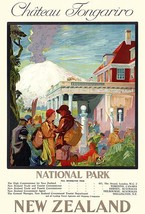 Ch��teau Tongariro - National Park, New Zealand - 1930&#39;s - Travel Poster - $32.99