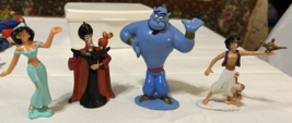 Vtg Disney Jafar Figures Genie Jasmine Aladdin Lamp Cake Topper Pvc Toy Lot Read - £10.10 GBP