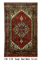 Hand Knotted Delightful Charming 3x4 Serapi Wool Rug - £83.18 GBP