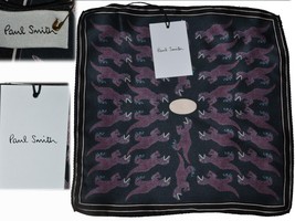PAUL SMITH Men&#39;s Scarf 100% Silk Made In Italy *HERE WITH DISCOUNT* PS09... - $49.42
