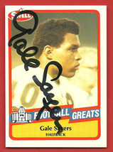 1989   Gale  Sayers    Autographed   Swell   Football  Greats   # 102  !! - £32.14 GBP