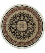 Imported Tabriz 5&#39; x 5&#39; Handmade Wool&amp;Silk Round Rug - £530.00 GBP
