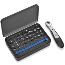 37In1 S2 Steel Mini Ratchet Wrench Screwdriver Bit Set With 1/4&quot; Hex Shank Phill - $30.99