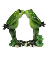 True Love&#39;s Kiss Green Frog Couple Kissing By Pond Lily Pads Decorative ... - $444.92 MXN