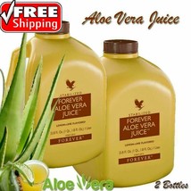 2 Pack Forever Aloe Vera Juice Preservative Free All Natural 33.8 fl.oz Exp 2025 - £30.53 GBP