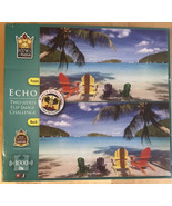 NEW Echos Of Paradise Beach 2 Sided 1000 Pc Flip Puzzle Ocean Palm Trees - £9.74 GBP