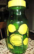 Real Lemon Brand-Golden Anniversary Green Glass Bottle-Quart-1984 - £11.22 GBP