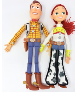 Disney Store Toy Story Woody + Jessie Pull String Talking Dolls Toys Fig... - $39.99