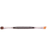 DUAL DOUBLE ENDED EYESHADOW SABLE FLUFF &amp; TAKLON ANGLE ANGLED BRUSH NEW - $20.56 CAD