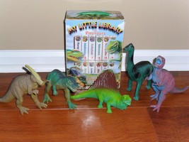 DINOSAUR Collection 12 Board Books and 5 Dino Figurines Stegosaurus Tric... - $27.41