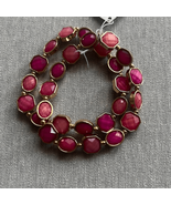 Tanya Creations Womens Bracelet Red Multi Faceted Stones Double Strand - £22.05 GBP