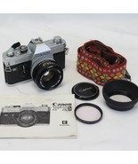 Canon Ftb QL 35mm SLR Film Camera FD 50mm F/1.8 SC Manual Strap + Extras - $166.59