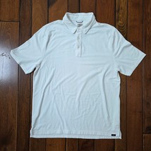 FAHERTY Polo Shirt Men&#39;s XL White Short Sleeve Golf Casual Pima Cotton - $40.69 CAD