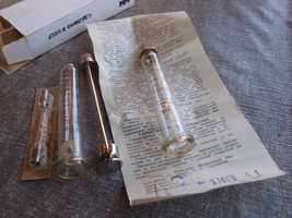 Vintage Soviet Russian USSR Reusable Hypodermic Glass Syringe 5ml +1 ext... - €7,62 EUR