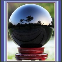  Natural Black Obsidian Quartz Crystal Ball Meditation Orb Sphere and Wo... - £39.87 GBP+